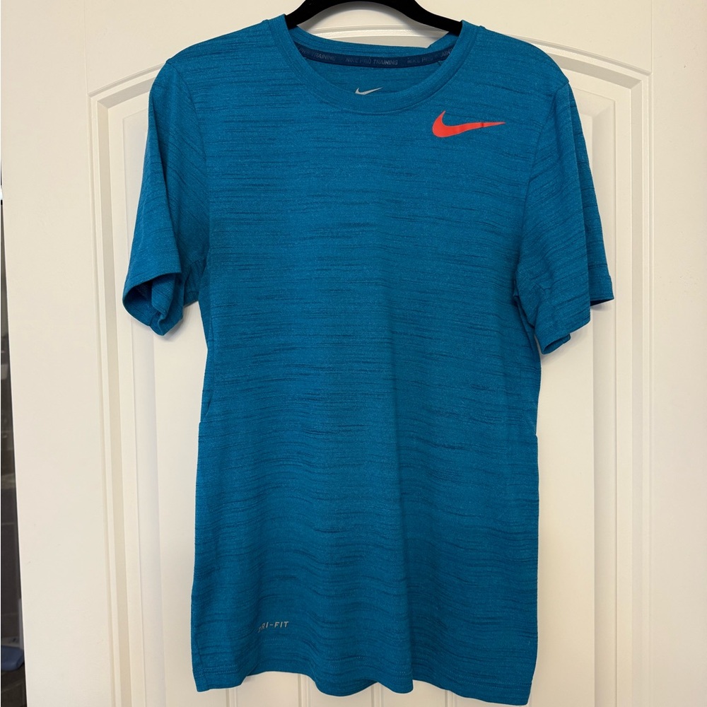 Nike Blue and Orange Short Sleeve Tee